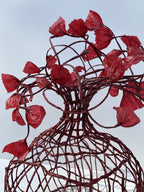 Woven Vase In Red