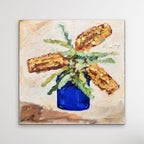 Banksia In Blue Glass - Original Art