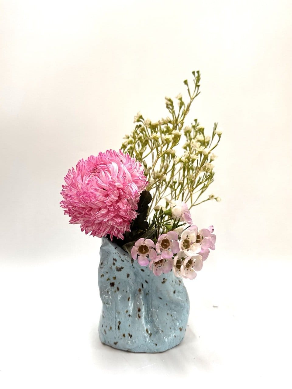 Short Crush Vase 'Sky Speckle'
