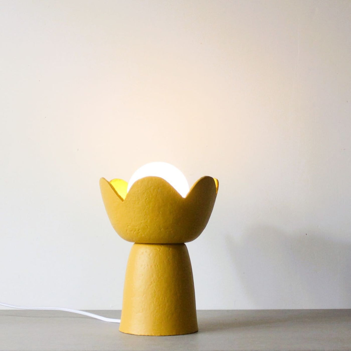 Lotus Table Lamp - Mustard