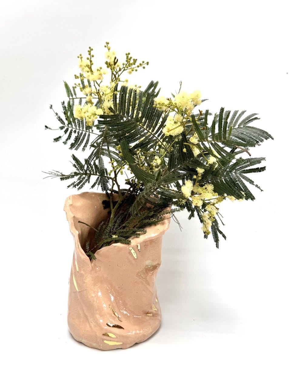 Skinny Crush Vase 'Gold Blush'