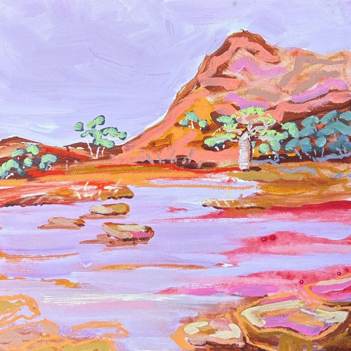 Twilight Violet At Bell Gorge - Original Art