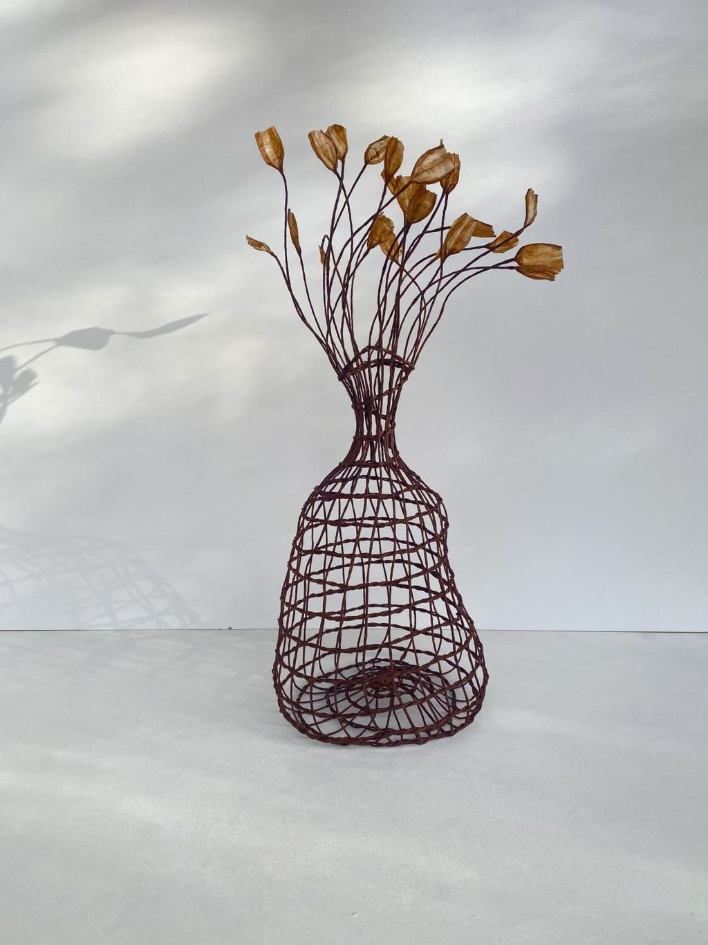 Woven Vase In Copper