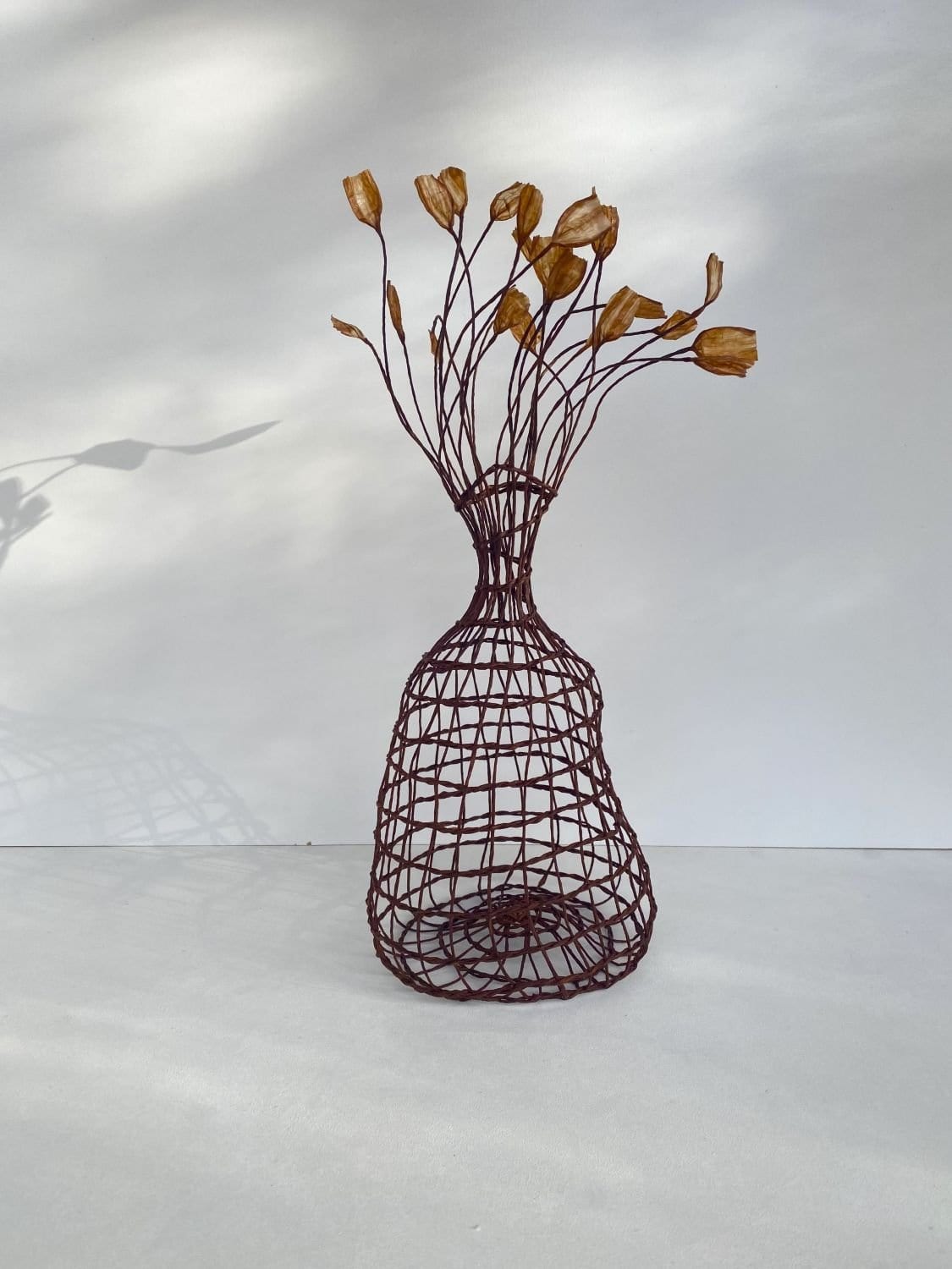 Woven Vase In Copper