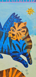 Cosmic Cats - Original Artwork-Original Art-Amber Kingi-Greenhouse Interiors Pty Ltd