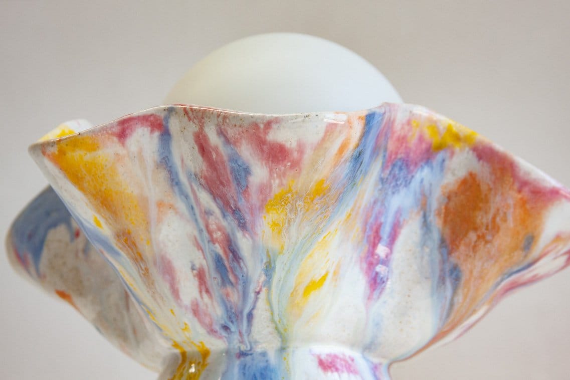 Ceramic Table Lamp - Daisy-Lighting-Rhiannon Gill-Greenhouse Interiors Pty Ltd