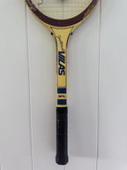 Vintage Tennis Racquet Wall Hanging With Woven Heart - Dark Navy-Wall Hangings-What A Racquet-Greenhouse Interiors Pty Ltd