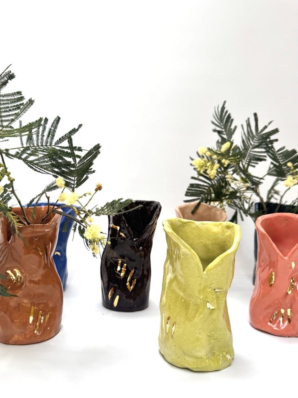 Mini Crush Vase 'Chartreuse Gold'