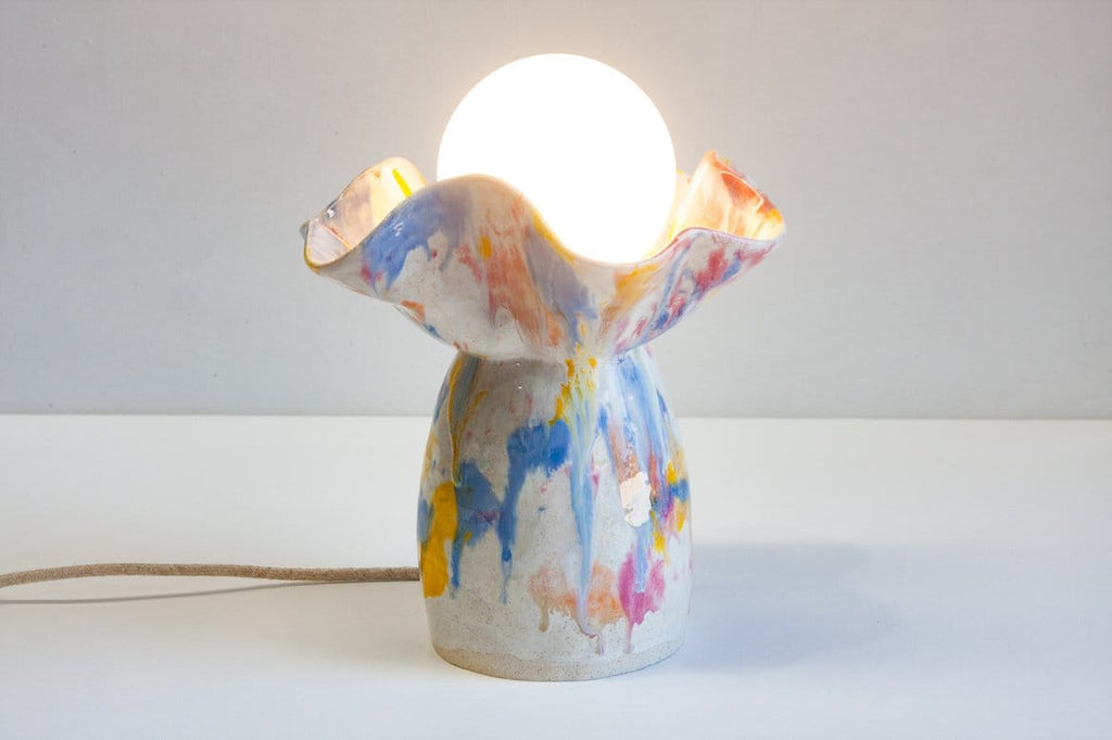 Ceramic Table Lamp - Daisy-Lighting-Rhiannon Gill-Greenhouse Interiors Pty Ltd