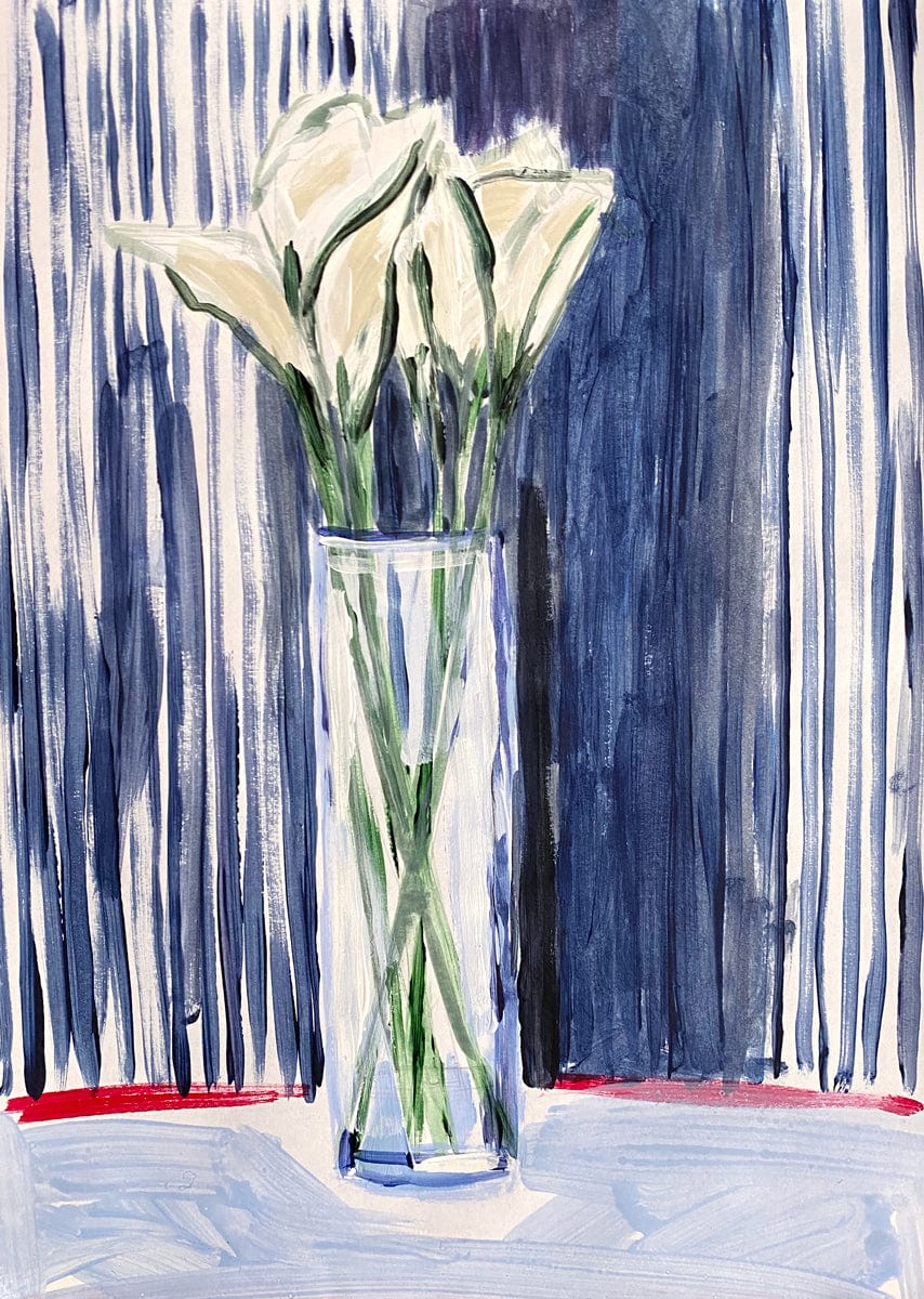 Striped Vase Print