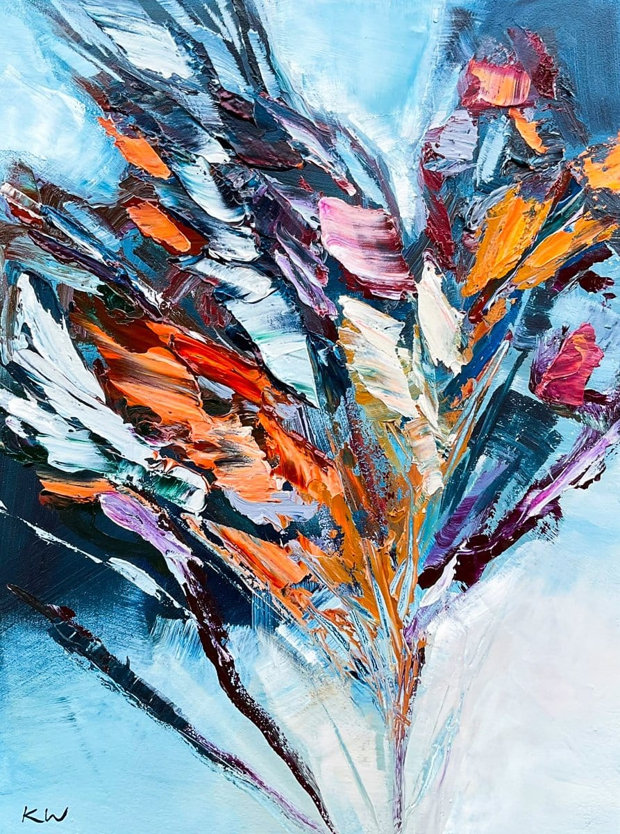 Midnight Bloom I Original Artwork-Original Art-Katie Wyatt-Greenhouse Interiors Pty Ltd