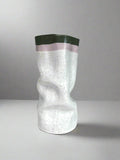Slouch Vessel In Olive Green And Lilac-Ceramics-Formantics-Greenhouse Interiors Pty Ltd