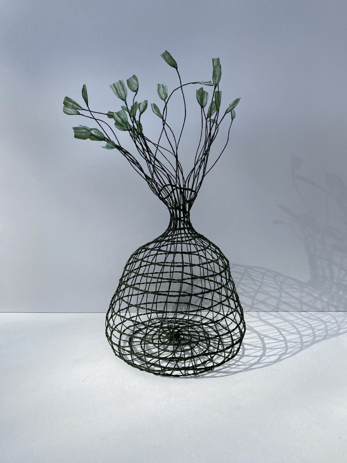 Woven Vase In Green