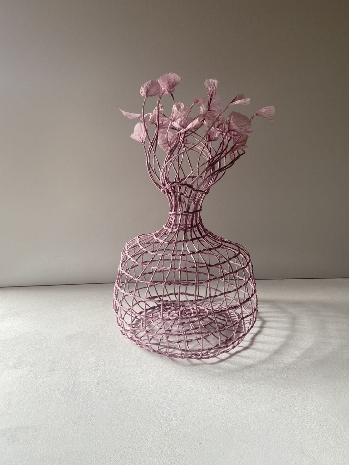Woven Vase In Lilac