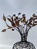 Woven Vase In Dark Brown