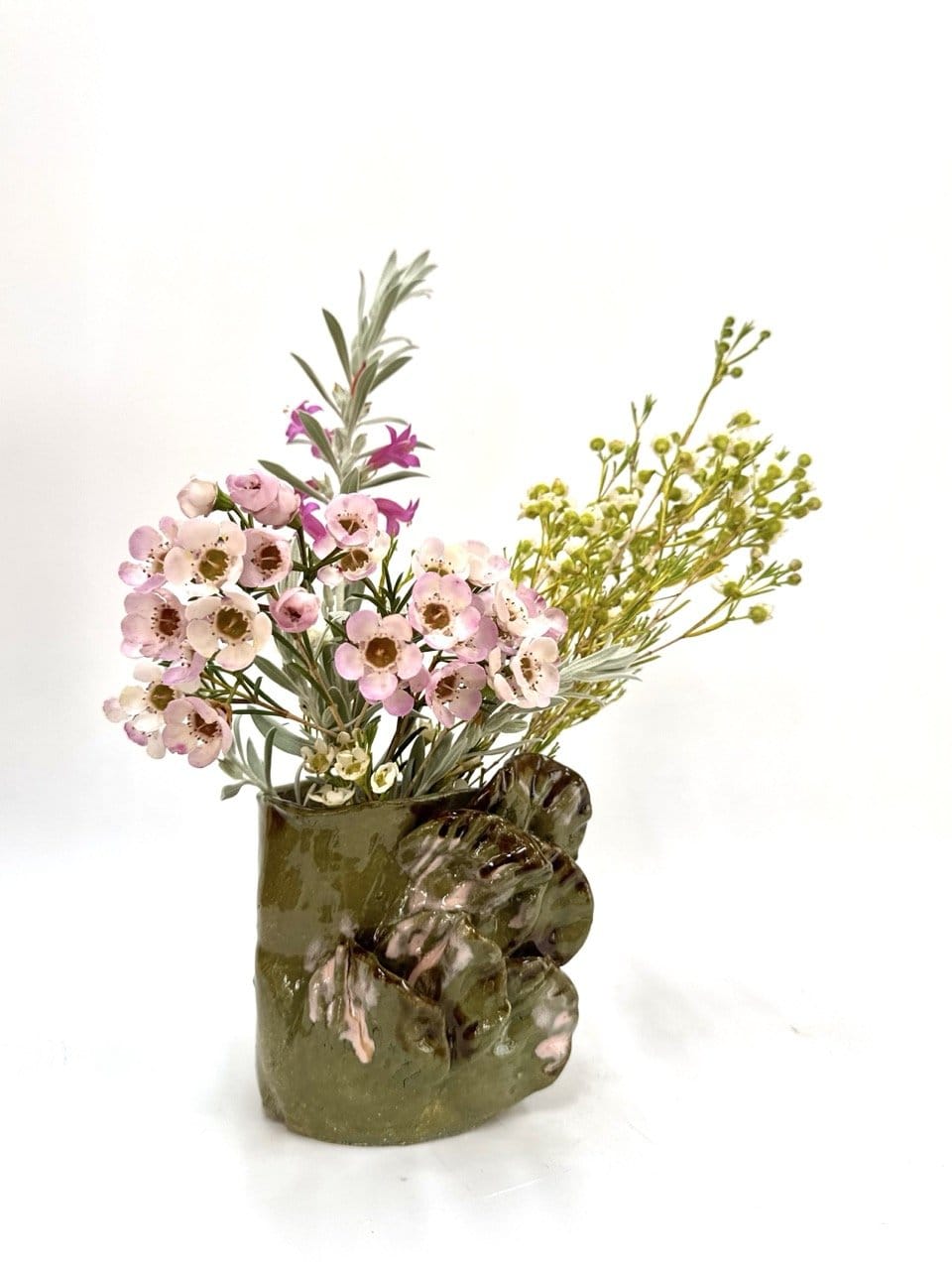 Short Sculptural Vase 'Grass'