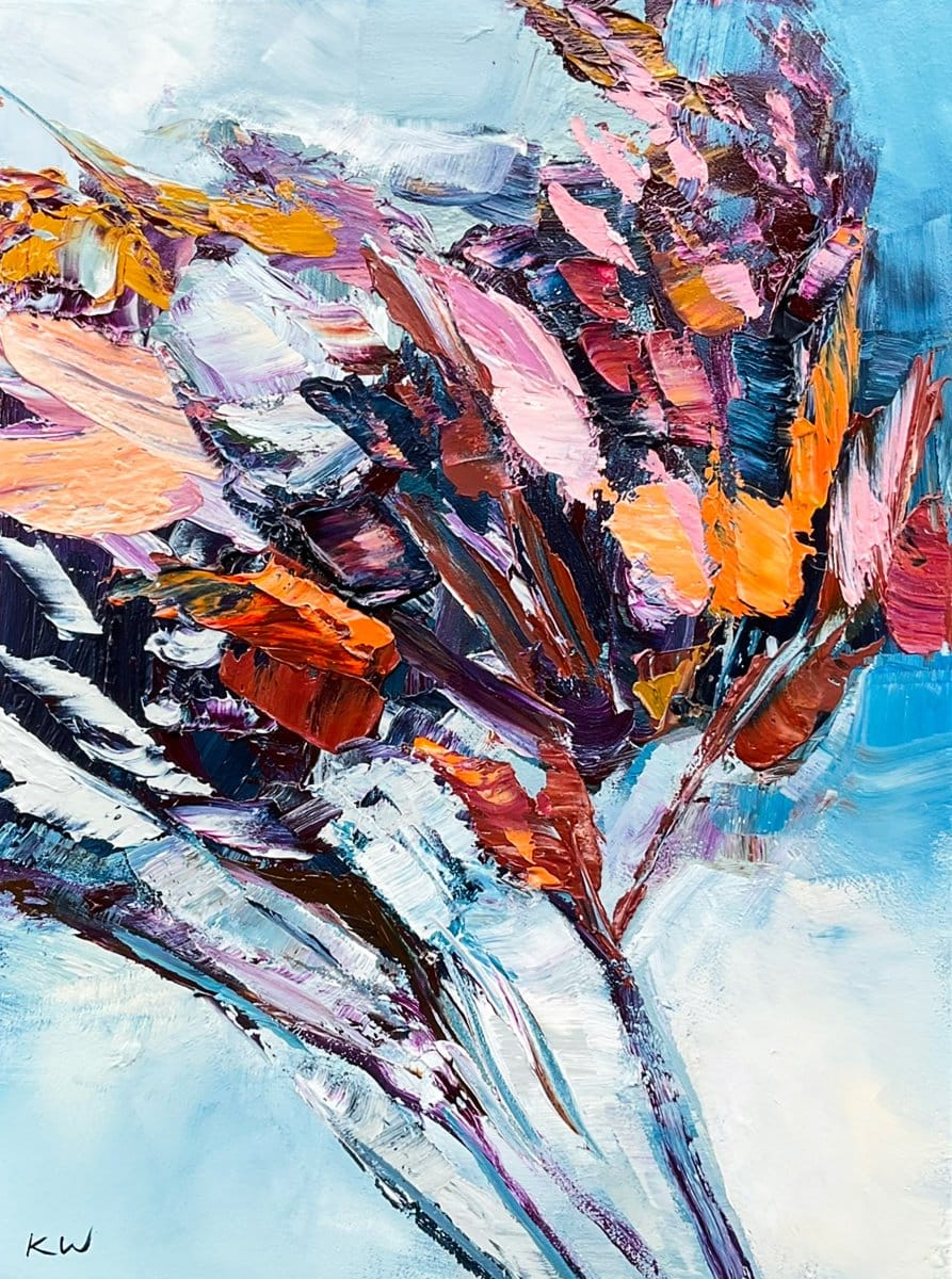 Midnight Bloom Ii Original Artwork-Original Art-Katie Wyatt-Greenhouse Interiors Pty Ltd