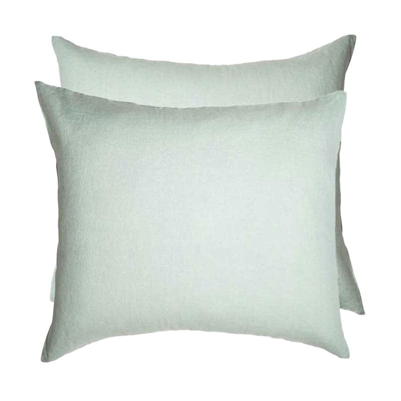 Linen Euro Pillowcase Set - Sea Mist