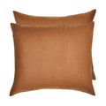 Linen Euro Pillowcase Set - Tobacco-Bedding-Greenhouse-Greenhouse Interiors Pty Ltd