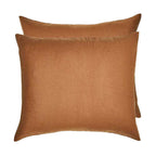 Linen Euro Pillowcase Set - Tobacco