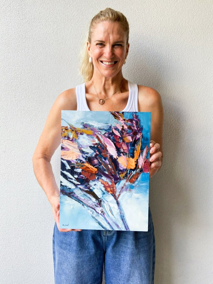 Midnight Bloom Ii Original Artwork-Original Art-Katie Wyatt-Greenhouse Interiors Pty Ltd