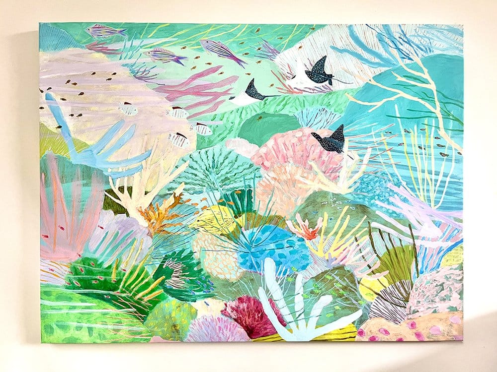 Underwater Love - Original Painting-Original Art-Janey Forbes-Greenhouse Interiors Pty Ltd