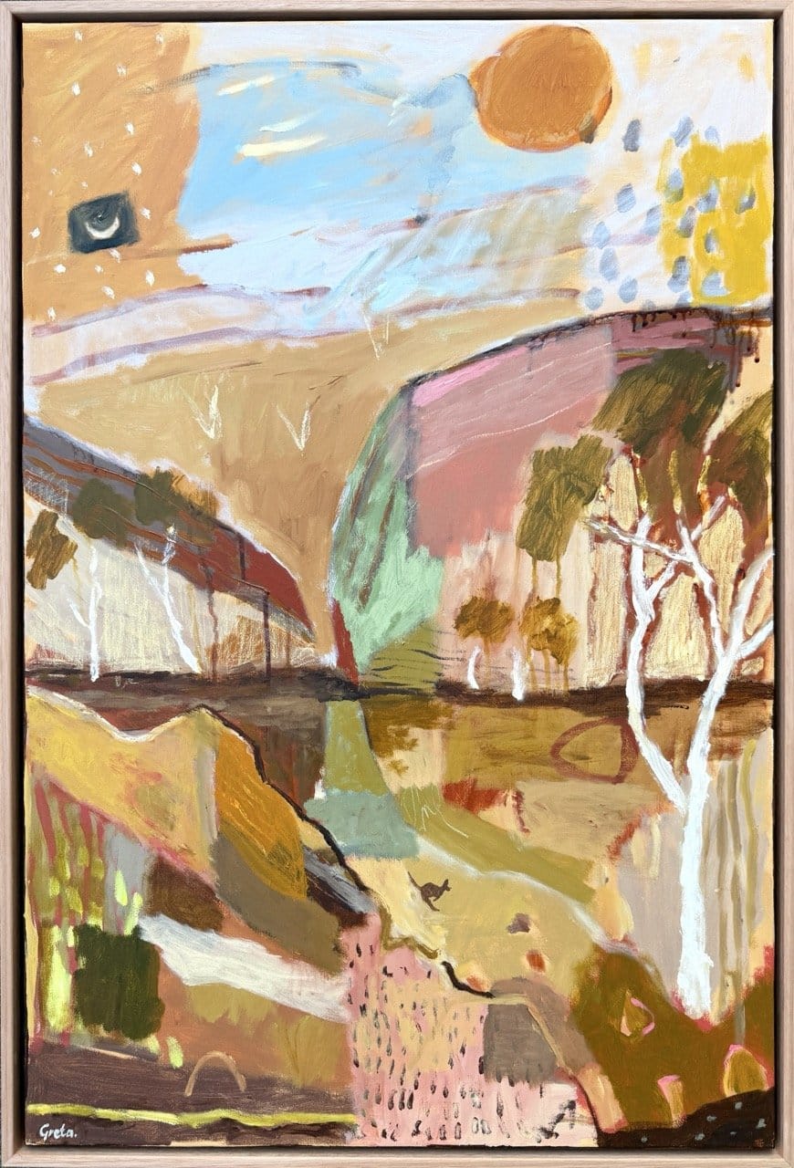 Sundown At Kings Canyon - Original Artwork-Original Art-Greta Hounslow-Greenhouse Interiors Pty Ltd