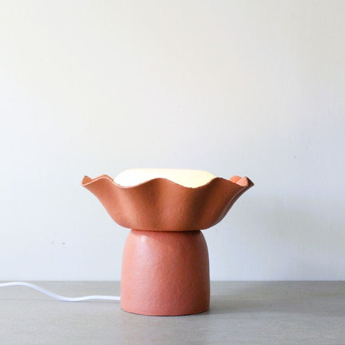 Ripple Table Lamp - Terracotta Peach
