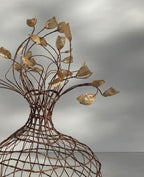 Woven Vase In Natural Brown