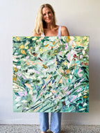 Green Silks - Original Artwork-Original Art-Katie Wyatt-Greenhouse Interiors Pty Ltd