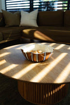 Chocolate Brown And Blue “Big Bowl”