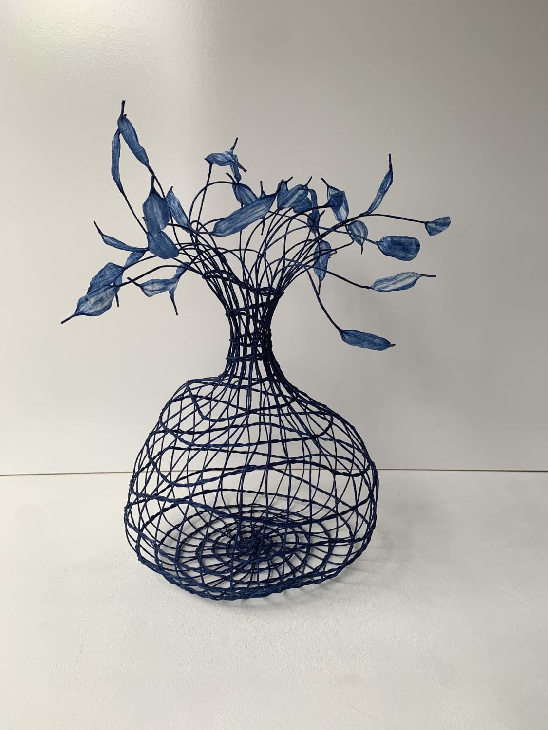 Woven Vase In Blue