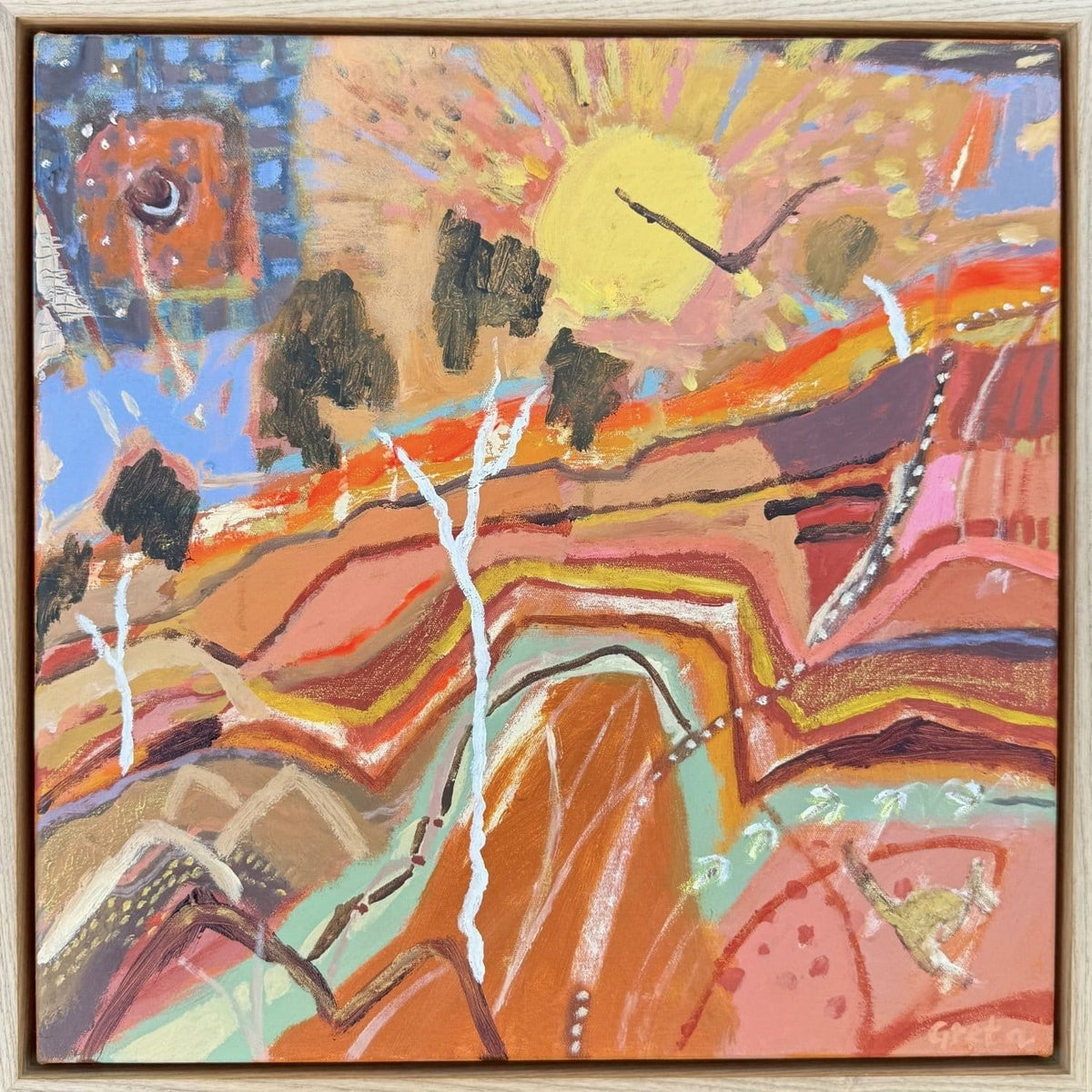 Ancient Layers  - Original Artwork-Original Art-Greta Hounslow-Greenhouse Interiors