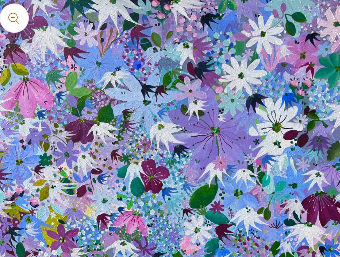 Lavender Flower Bed - Original Art