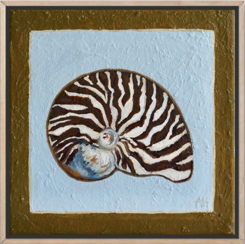 Caramel Stripe Conch - Original Art-Original Art-Aleisha Hobson-Greenhouse Interiors Pty Ltd