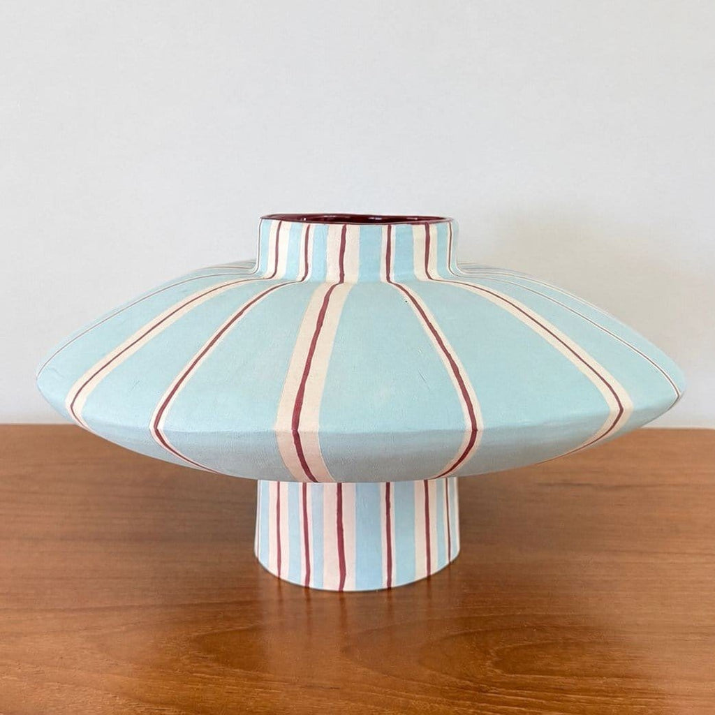 Taking Shape In Pale Blue And Burgundy