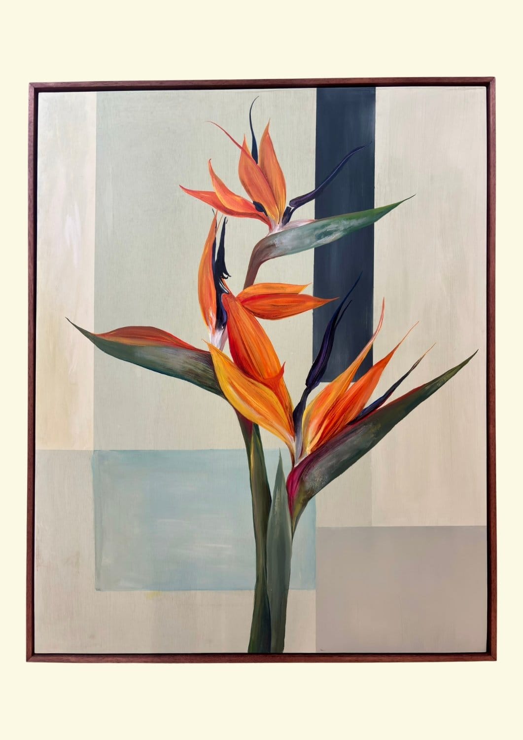 Bird Of Paradise In Blue-Original Art-Nay Bellamy-Greenhouse Interiors Pty Ltd