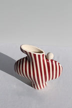 Burgundy Striped Vessel