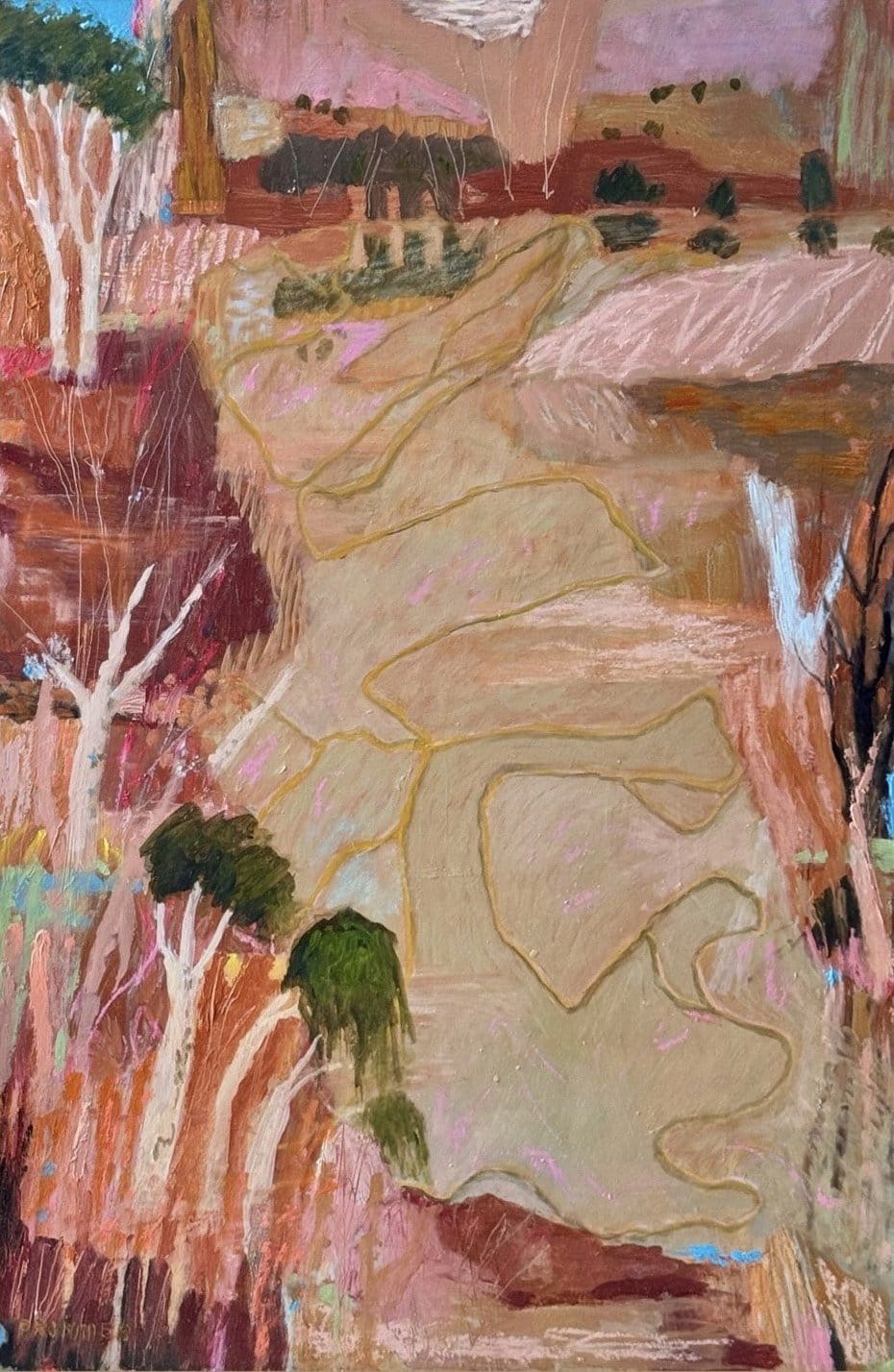 Fish Traps - Original Painting-Original Art-Elizabeth Primmer-Greenhouse Interiors Pty Ltd