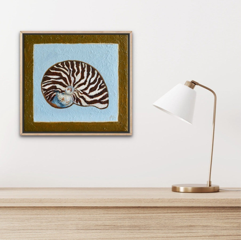 Caramel Stripe Conch - Original Art-Original Art-Aleisha Hobson-Greenhouse Interiors Pty Ltd