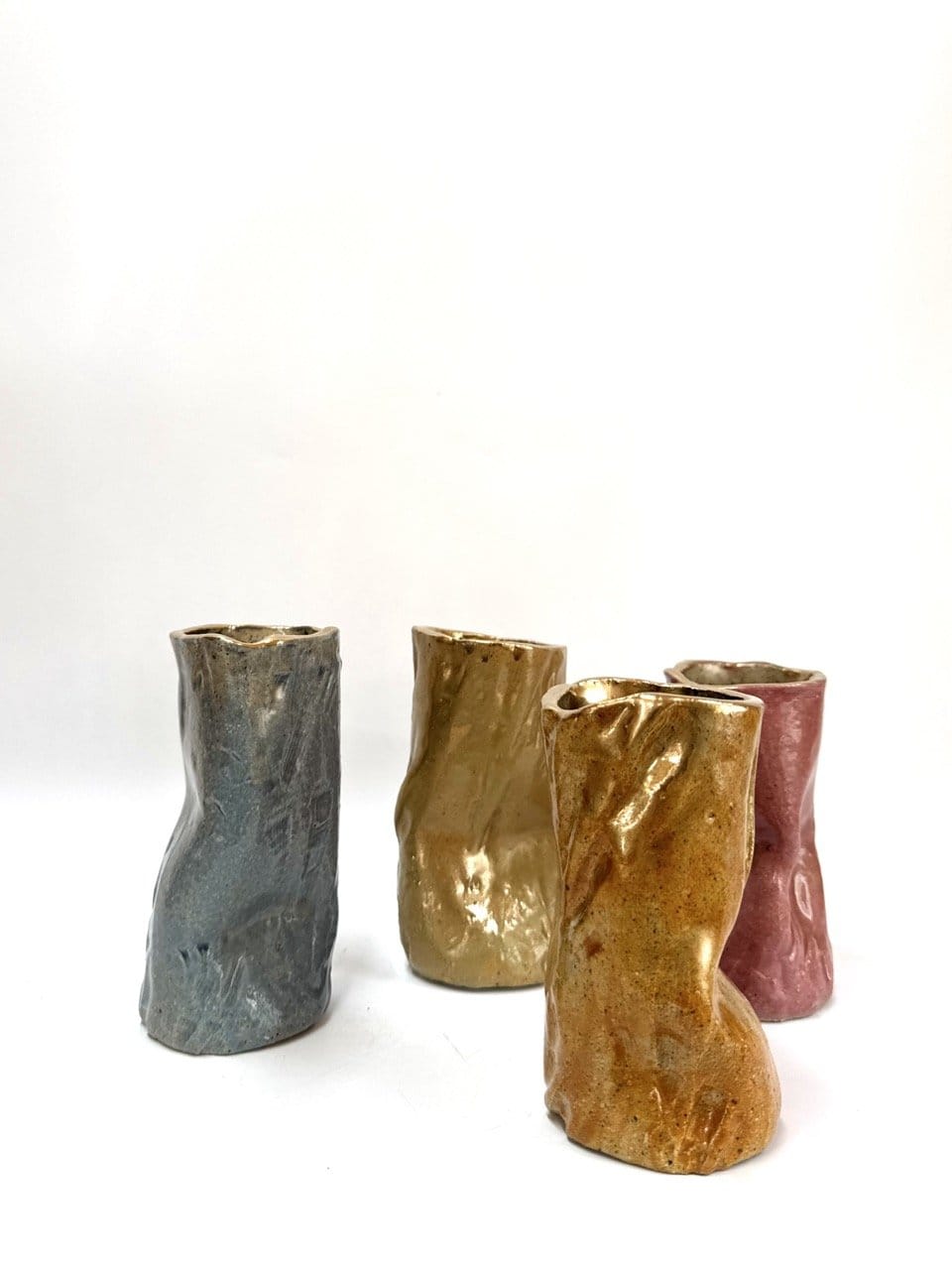 Mini Crush Vase 'Gold Crimson'