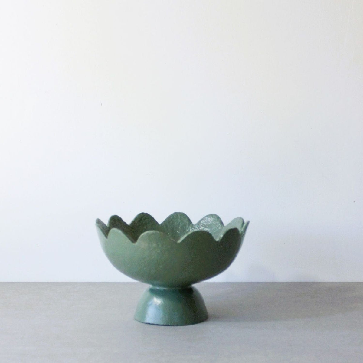 Scalloped Ice Cream Sundae Bowl -  Forest Green