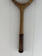 Vintage Tennis Racquet Wall Art - Red Heart