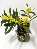 Short Crush Sculptural Vase ' Forest Oriental Gold'