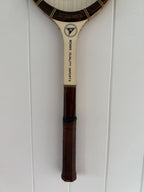 Vintage Tennis Racquet Wall Art - Navy Heart
