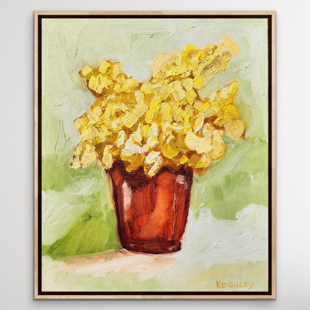 Wattle In Vintage Glass - Original Art