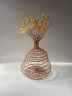 Woven Vase In Yellow Ochre