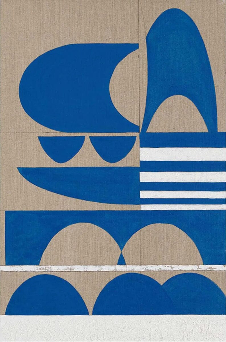 Greek Blue Stucco - Limited Edition Print