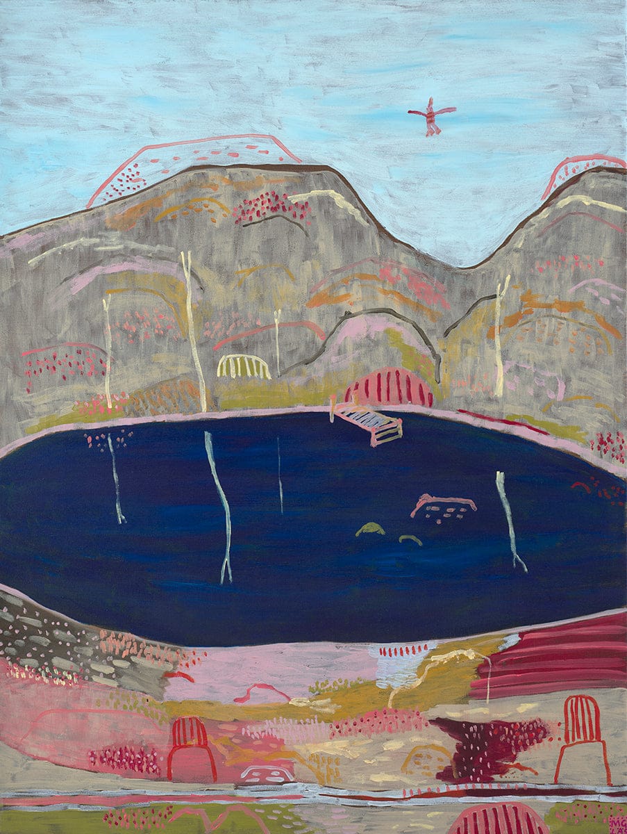 Derek Swims At The Res - Original Art