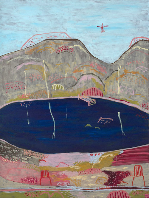 Derek Swims At The Res - Original Art